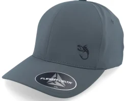 Black Fish Hook Logo Delta Fit Charcoal Flexfit - Skillfish