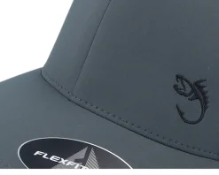 Black Fish Hook Logo Delta Fit Charcoal Flexfit - Skillfish