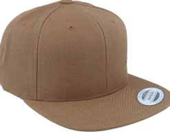 Black Fish Hook Logo Light Brown Snapback - Skillfish