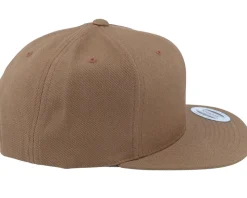 Black Fish Hook Logo Light Brown Snapback - Skillfish