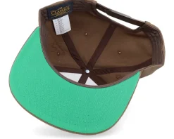 Black Fish Hook Logo Light Brown Snapback - Skillfish