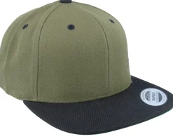 Black Fish Hook Logo Olive/Black Snapback - Skillfish