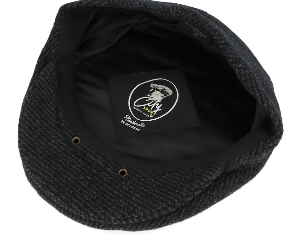 Black Flat Cap - City Sport