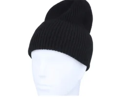 Black Oversized Cuff Blank Beanie - Beechfield