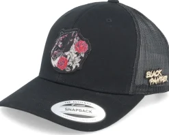 Black Panther & Roses Black Trucker - Iconic