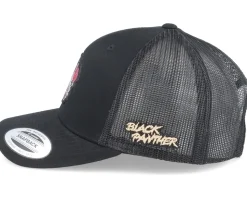 Black Panther & Roses Black Trucker - Iconic
