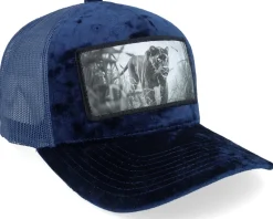 Black Panther Big Patch Velvet Navy Trucker - Calza Pennello