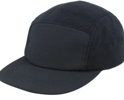 Black Recycled Fleece Camper 5-Panel - Beechfield