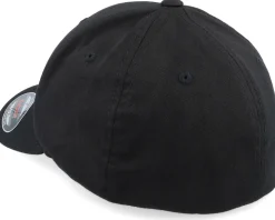 Black With Black Undervisor Flexfit Wooly Combed - Flexfit