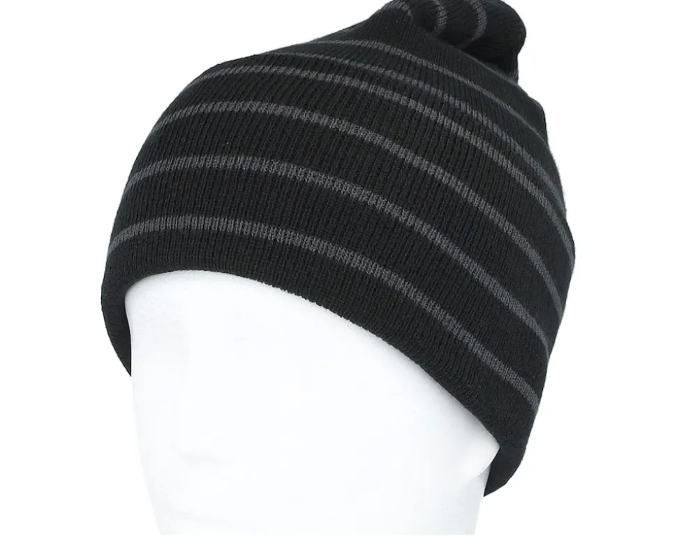 Black/Graphite Grey Deep Striped Cuff - Beechfield