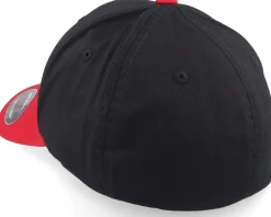 Black/Red Flexfit Wooly Combed - Flexfit