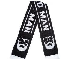 Black/White Scarf - Bearded Man