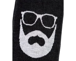 Black/White Scarf - Bearded Man