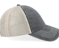 Blank Black/Stone Vintage Washed Trucker - Beechfield