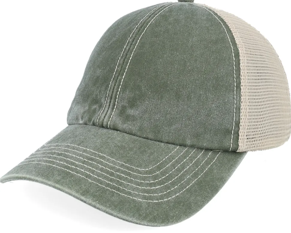 Blank Black/Stone Vintage Washed Trucker - Beechfield