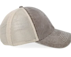 Blank Brown/Stone Vintage Washed Trucker - Beechfield