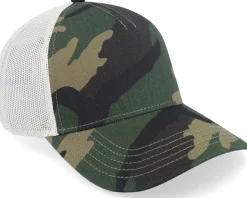 Blank Brush Twill Valin Ivory/Camouflage Trucker - American Needle