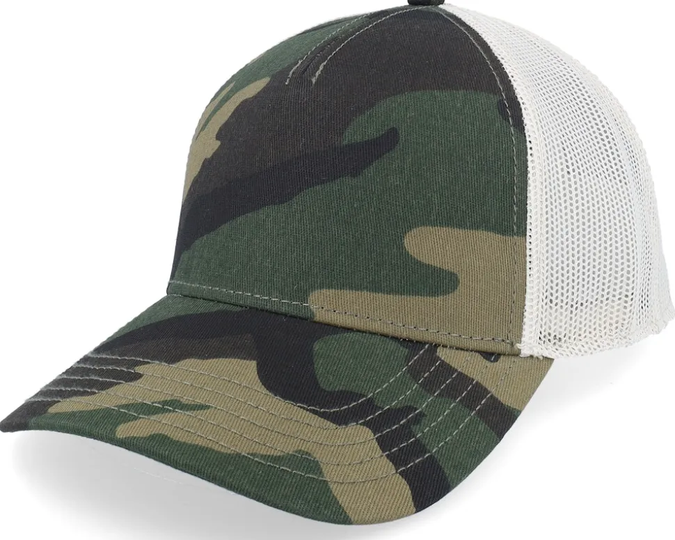 Blank Brush Twill Valin Ivory/Camouflage Trucker - American Needle