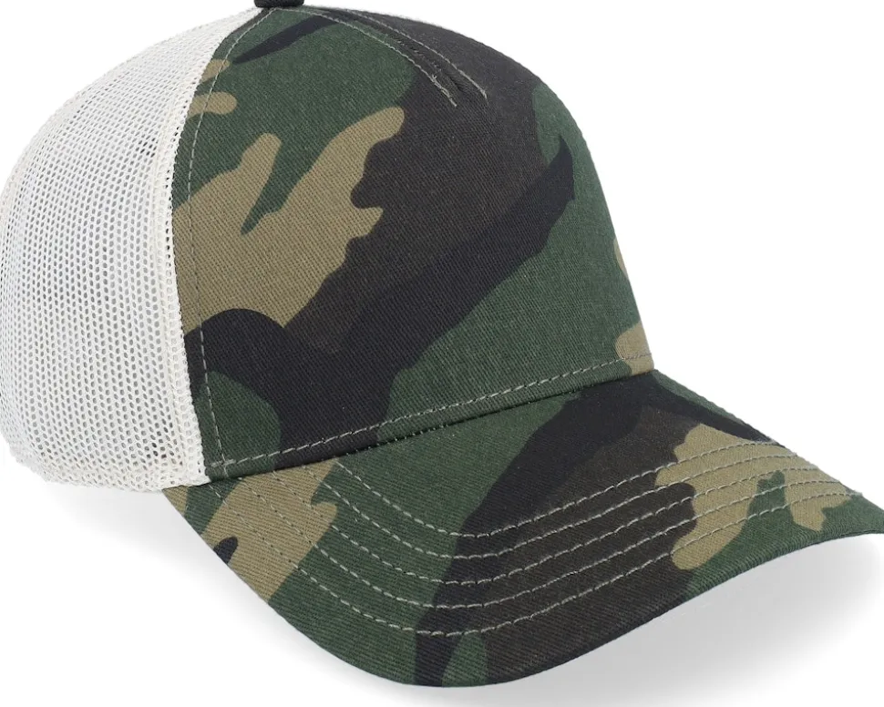 Blank Brush Twill Valin Ivory/Camouflage Trucker - American Needle
