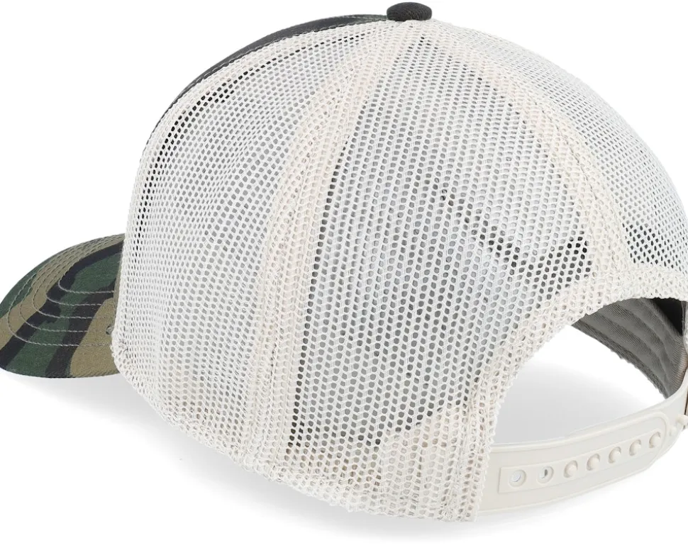 Blank Brush Twill Valin Ivory/Camouflage Trucker - American Needle