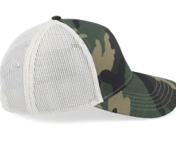 Blank Brush Twill Valin Ivory/Camouflage Trucker - American Needle