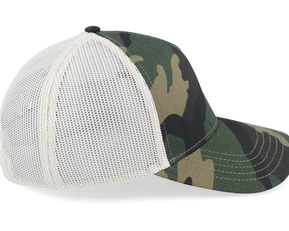 Blank Brush Twill Valin Ivory/Camouflage Trucker - American Needle