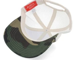Blank Brush Twill Valin Ivory/Camouflage Trucker - American Needle