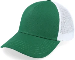 Blank Brush Twill Valin White/Emerald Trucker - American Needle