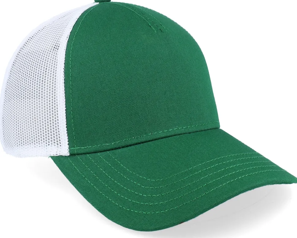 Blank Brush Twill Valin White/Emerald Trucker - American Needle