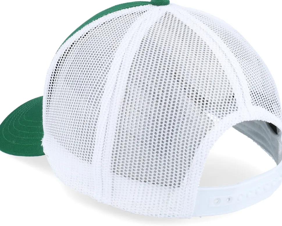 Blank Brush Twill Valin White/Emerald Trucker - American Needle