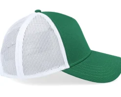 Blank Brush Twill Valin White/Emerald Trucker - American Needle