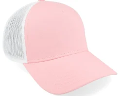 Blank Brush Twill Valin White/Light Pink Trucker - American Needle