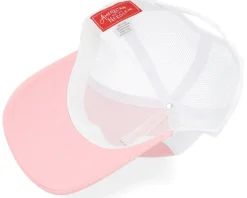 Blank Brush Twill Valin White/Light Pink Trucker - American Needle