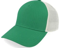 Blank Brush Twill Valin White Desert Orange A-Frame Trucker - American Needle