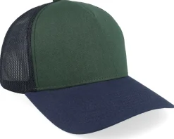 Blank Dark Green/Black/Navy A-frame Trucker - Equip