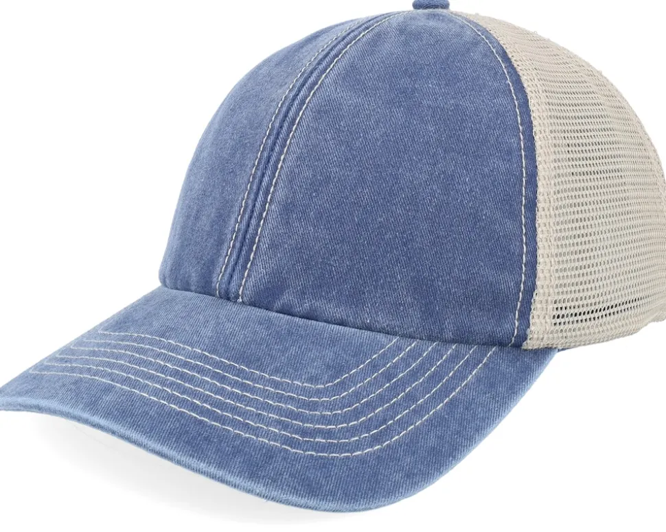 Blank Denim/Stone Vintage Washed Trucker - Beechfield