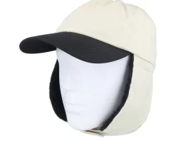 Blank Golfer Cotton Beige/Black Unconstructed Earflap - Equip