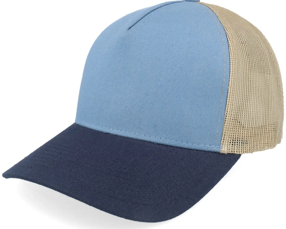 Blank Light Blue/Khaki/Navy A-frame Trucker - Equip