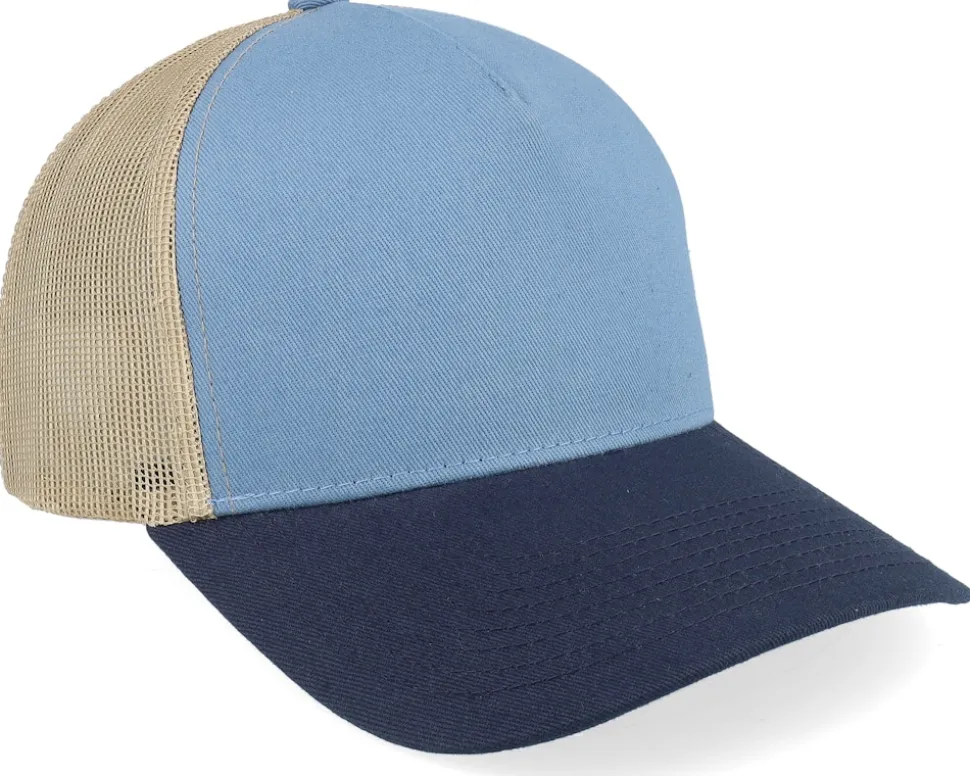 Blank Light Blue/Khaki/Navy A-frame Trucker - Equip