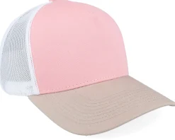 Blank Light Pink/White/Light Grey A-frame Trucker - Equip