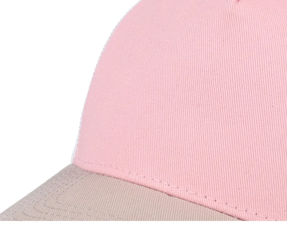 Blank Light Pink/White/Light Grey A-frame Trucker - Equip