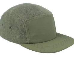 Blank Olive Green Recycled Fleece Camper 5-Panel - Beechfield