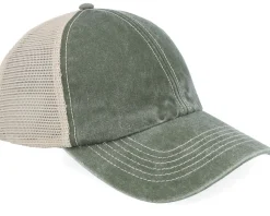 Blank Olive/Stone Vintage Washed Trucker - Beechfield