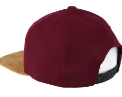 Blank Suede Maroon Snapback - Equip