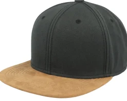 Blank Suede Washed Black Snapback - Equip