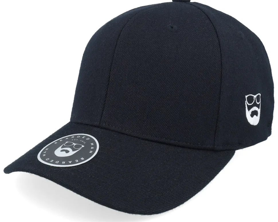 Blank With Side Logo 110 Black Adjustable - Bearded Man