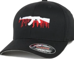 Bloody AK47 Black Flexfit - GUNS n SKULLS