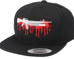 Bloody M16 Black Snapback - GUNS n SKULLS
