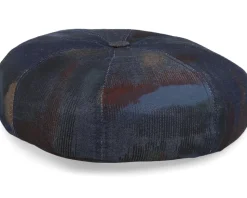 Blue Line Bagi Cotton Blue Paint Flat Cap - MJM Hats