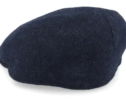 Blue Line Melfi Shetland Wool Blue Flat Cap - MJM Hats